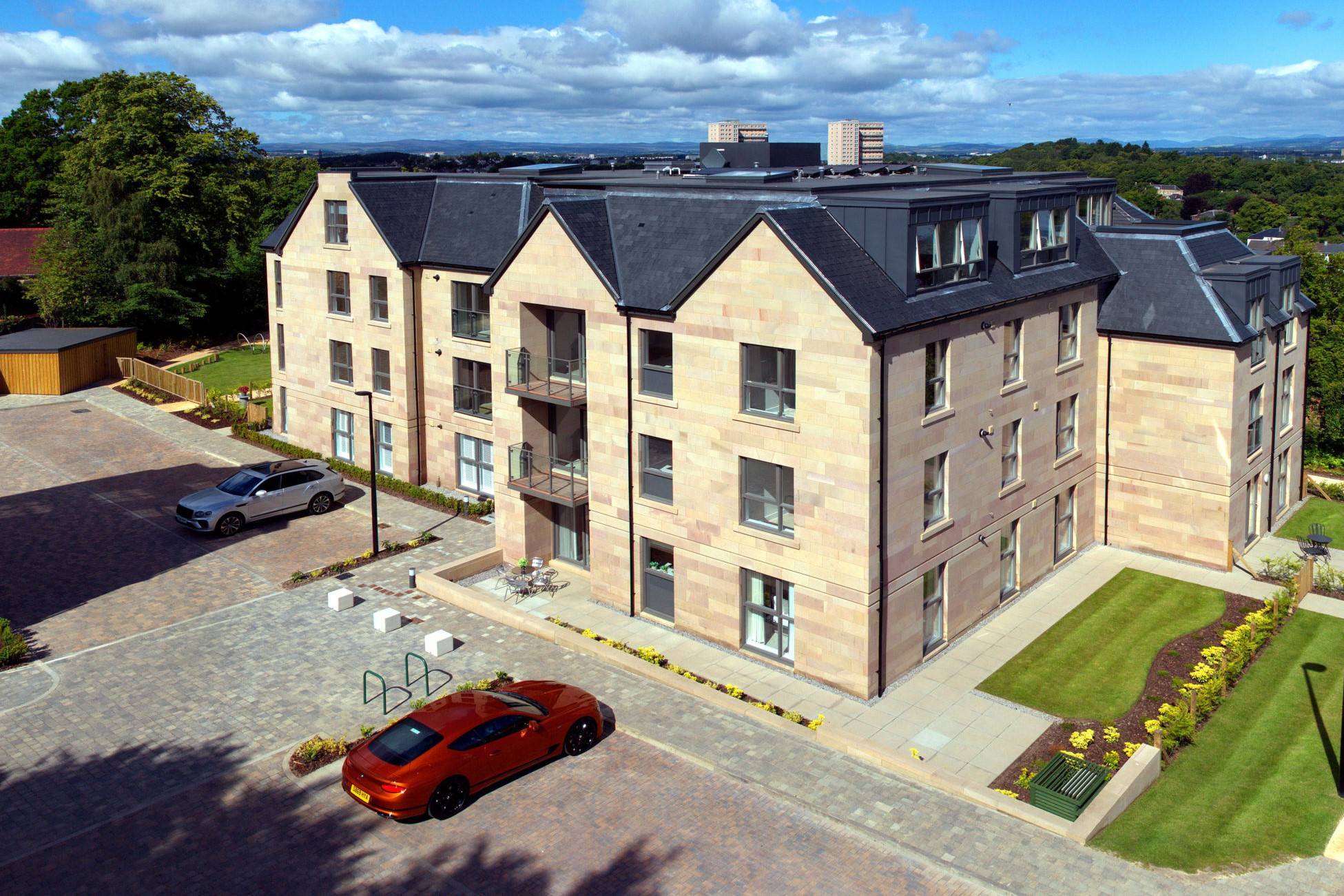 Drone taking a picture of a CRGP completed residential project